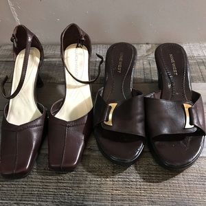 2 pair of heels for cheap size 6 Nine West & Hillard & Hanson GUC
